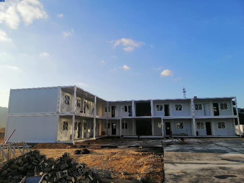 Two-storey modular dormitory block for a remote workforce camp